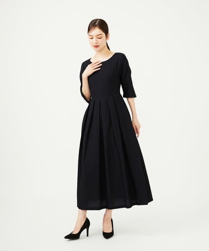 GDECV85600 Sybilla フクレジャカードタックフレアドレス