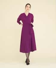 GDEEP09590 Sybilla(シビラ) カシュクールストレッチドレス パープル