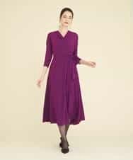 GDEEP09590 Sybilla(シビラ) カシュクールストレッチドレス パープル