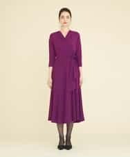 GDEEP09590 Sybilla(シビラ) カシュクールストレッチドレス パープル
