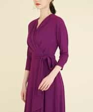 GDEEP09590 Sybilla(シビラ) カシュクールストレッチドレス パープル