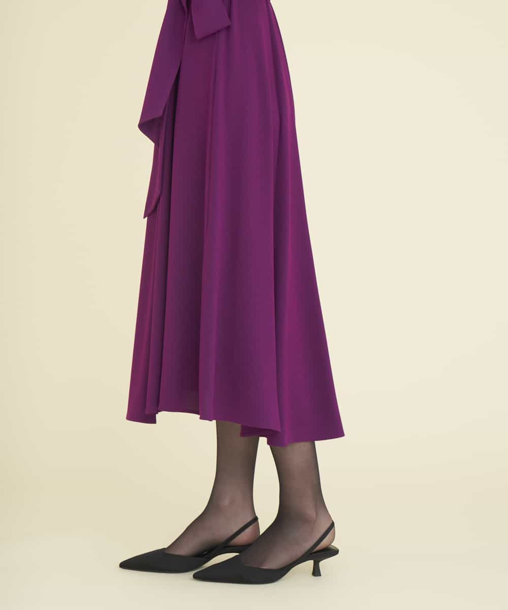GDEEP09590 Sybilla(シビラ) カシュクールストレッチドレス パープル