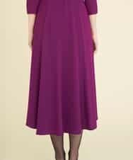 GDEEP09590 Sybilla(シビラ) カシュクールストレッチドレス パープル