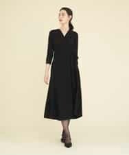 GDEEP09590 Sybilla(シビラ) カシュクールストレッチドレス ブラック