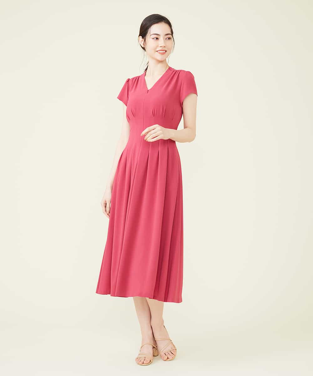 GDEER21390 Sybilla(シビラ) タッキングデザインドレス ピンク