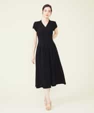 GDEER21390 Sybilla(シビラ) タッキングデザインドレス ブラック
