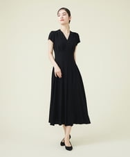GDEET21390 Sybilla(シビラ) タッキングデザインドレス ブラック