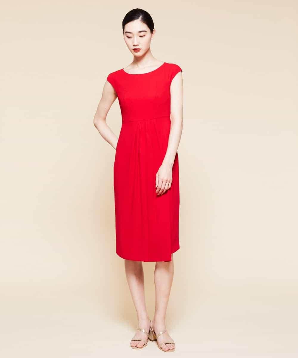 GDEFG20560 Sybilla(シビラ) コンパクトジョーゼットワンピース レッド