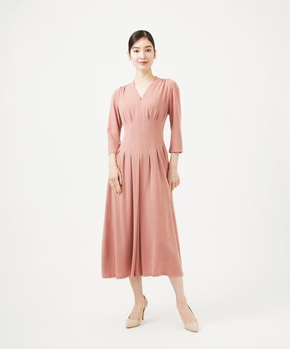 GDEGD22420 Sybilla タッキングデザインドレス（7分袖）