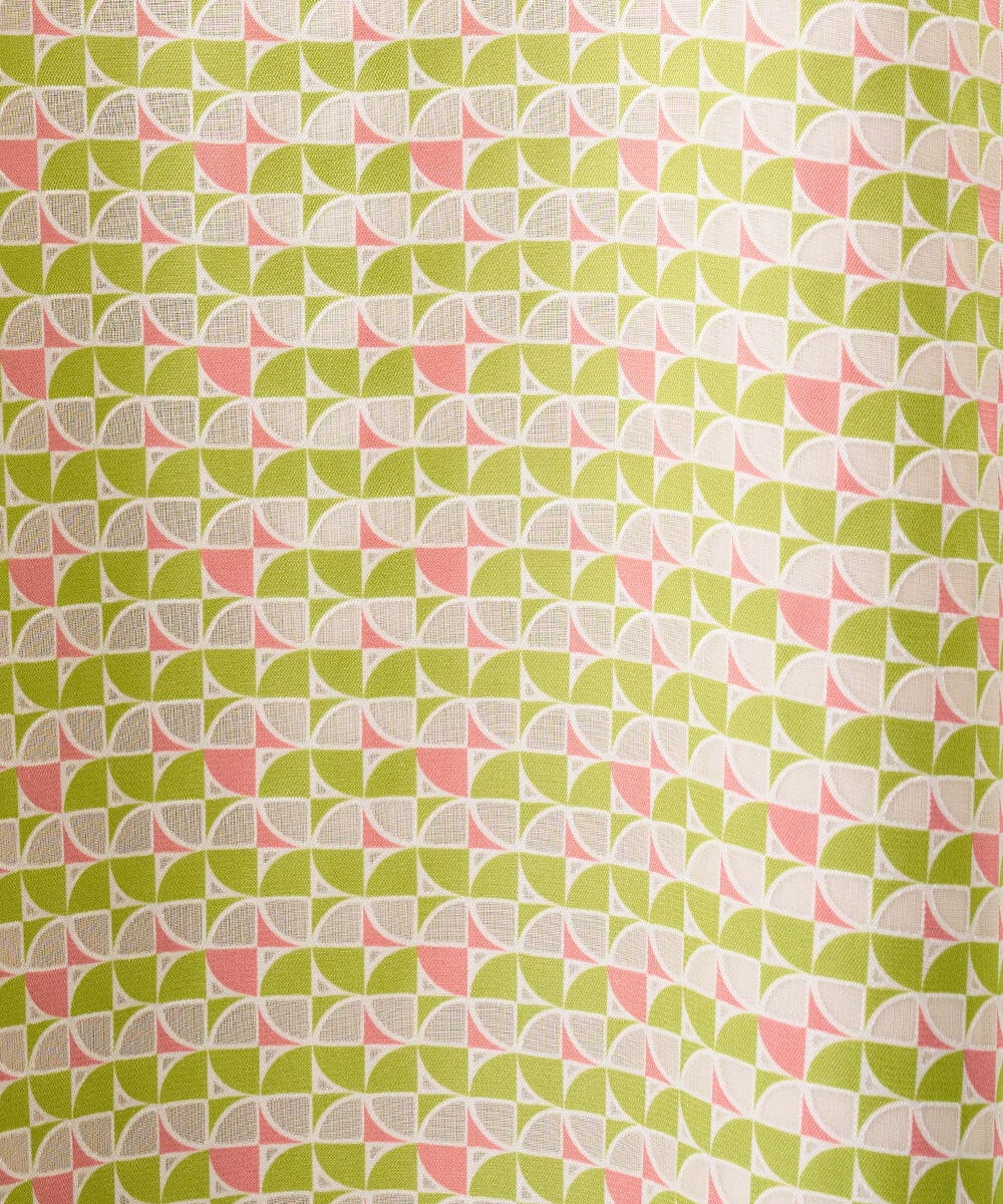 GDEGD41630 Sybilla(シビラ) ジオメトリックオパールドレス グリーン×ピンク