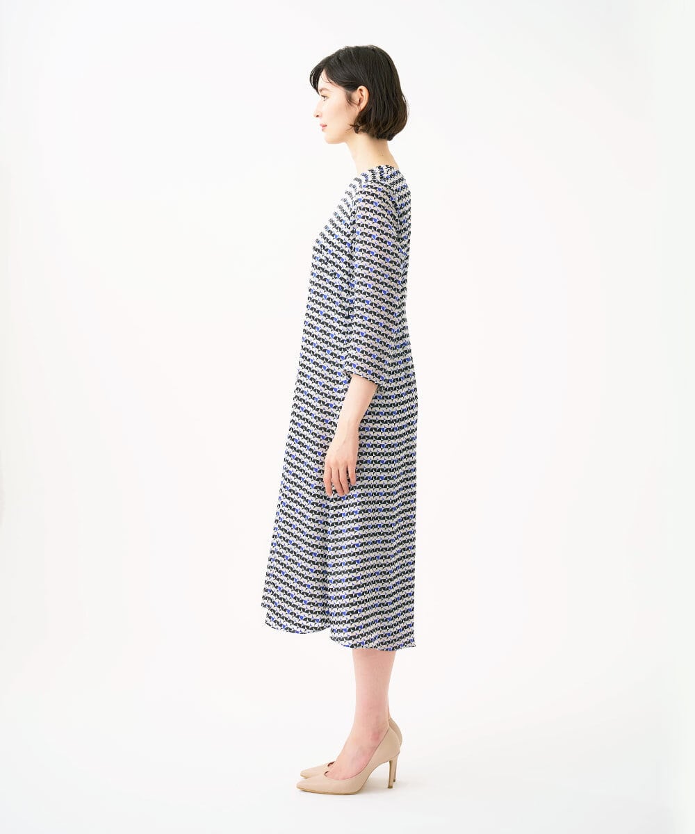 GDEGD41630 Sybilla(シビラ) ジオメトリックオパールドレス ブラック×ブルー