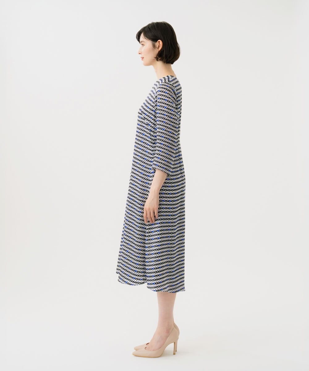 GDEGD41630 Sybilla(シビラ) ジオメトリックオパールドレス ブラック×ブルー