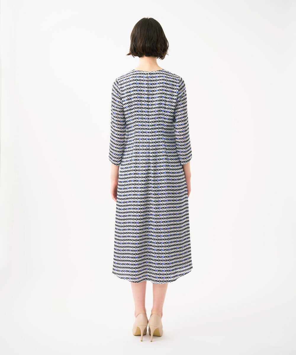 GDEGD41630 Sybilla(シビラ) ジオメトリックオパールドレス ブラック×ブルー