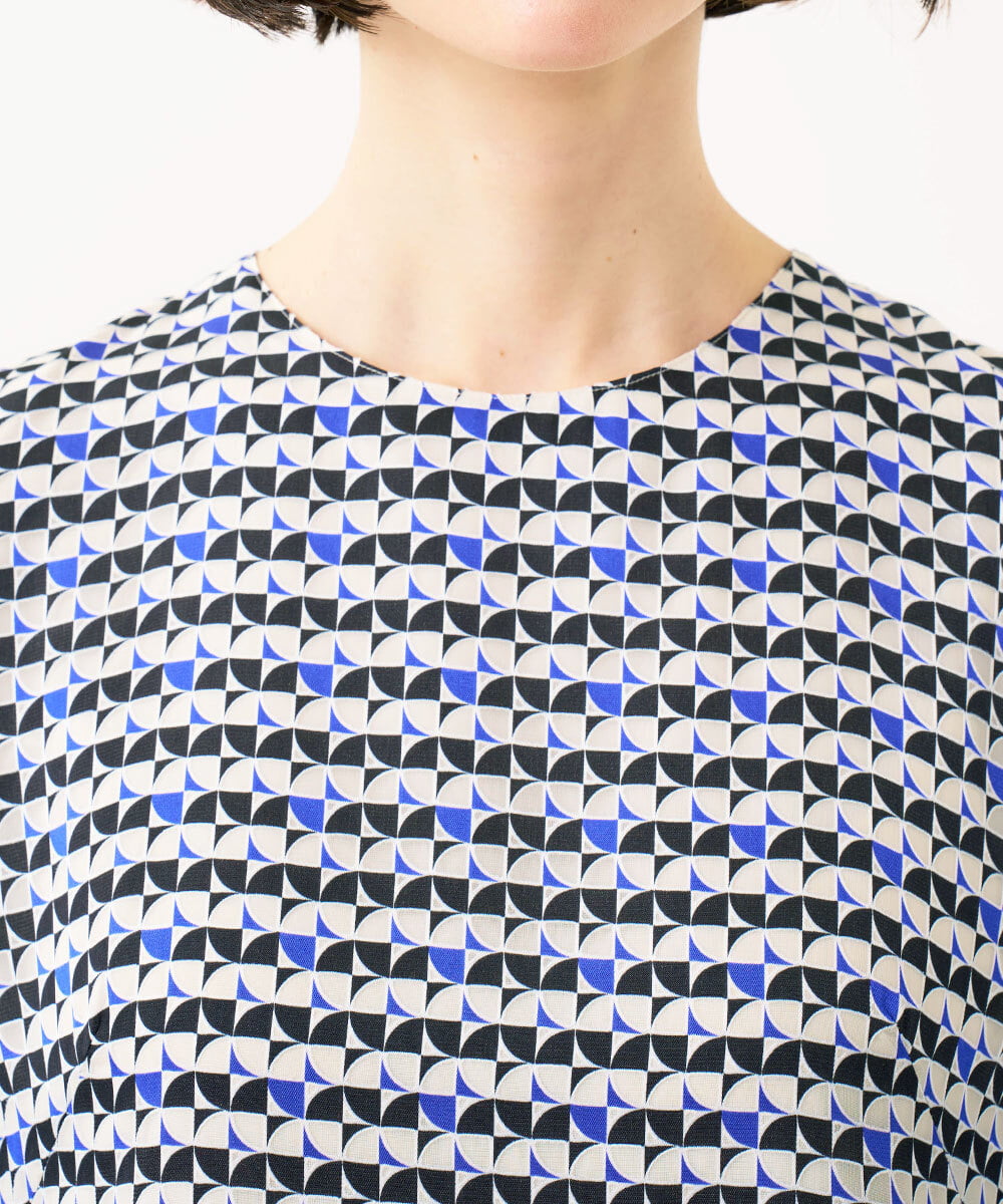 GDEGD41630 Sybilla(シビラ) ジオメトリックオパールドレス ブラック×ブルー