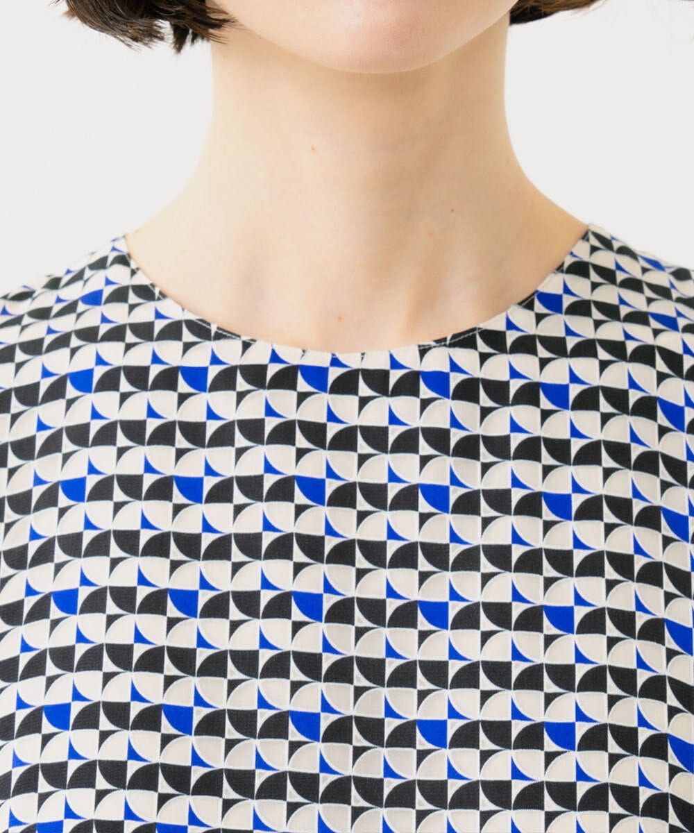 GDEGD41630 Sybilla(シビラ) ジオメトリックオパールドレス ブラック×ブルー