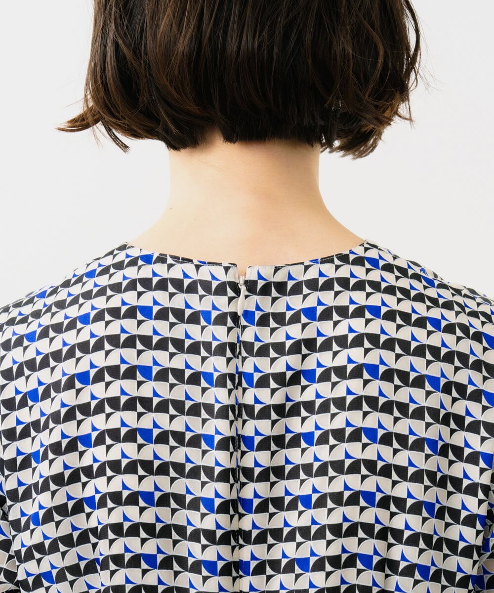 GDEGD41630 Sybilla(シビラ) ジオメトリックオパールドレス ブラック×ブルー