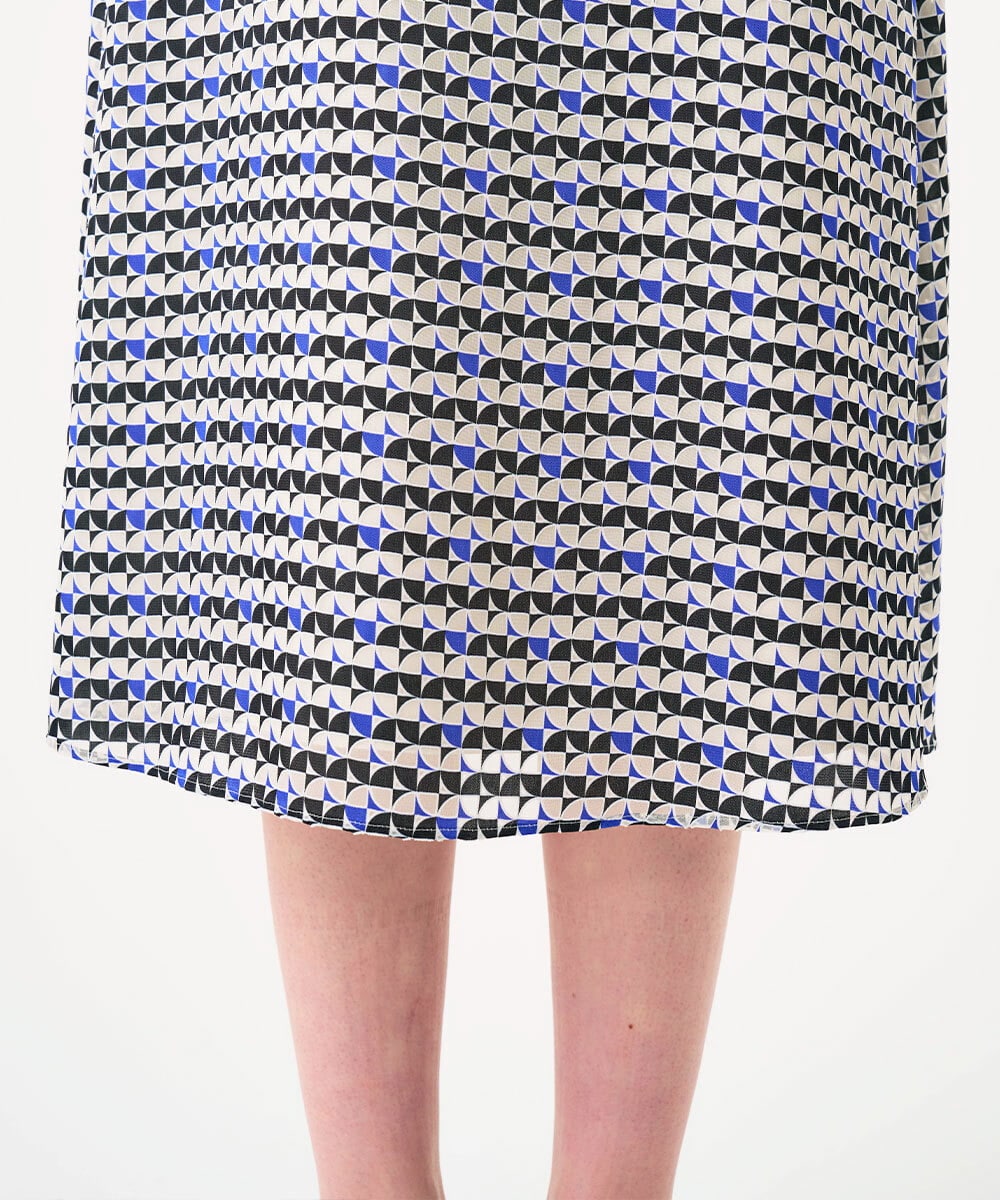 GDEGD41630 Sybilla(シビラ) ジオメトリックオパールドレス ブラック×ブルー