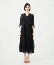 GDEGF21700 Sybilla(シビラ) パイピングフォルムドレス ブラック