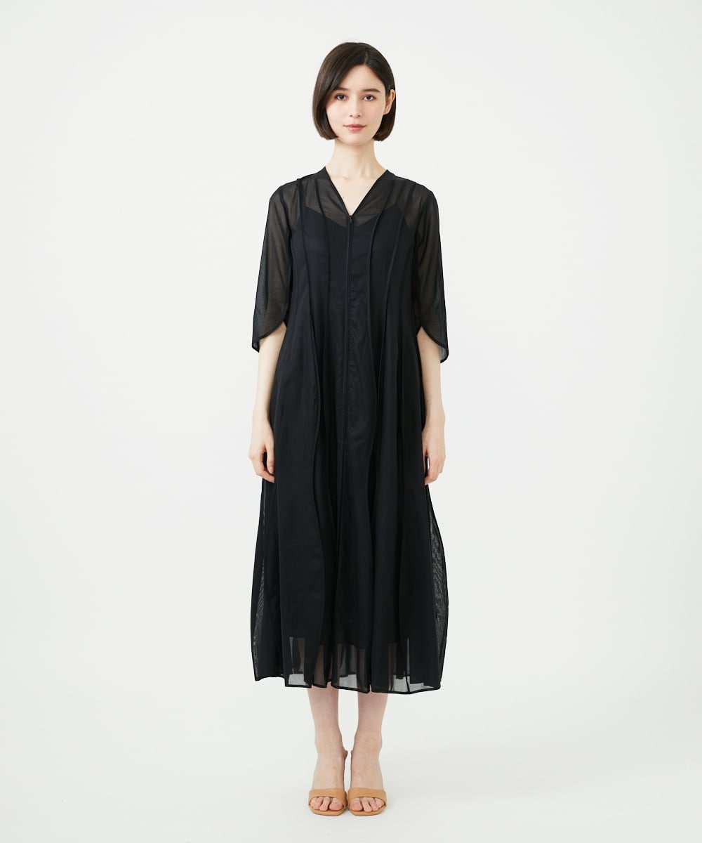 GDEGF21700 Sybilla(シビラ) パイピングフォルムドレス ブラック