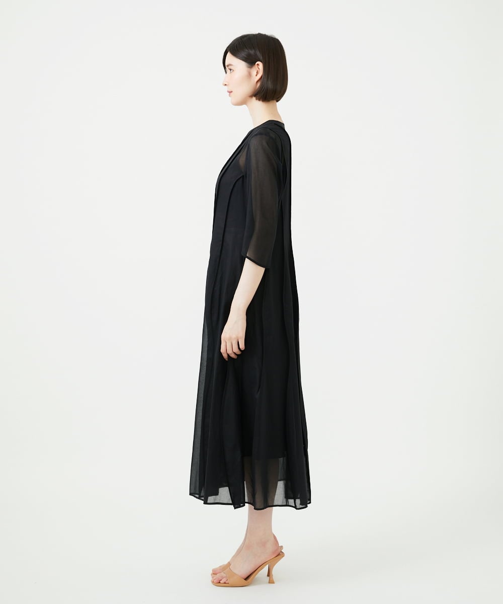 GDEGF21700 Sybilla(シビラ) パイピングフォルムドレス ブラック