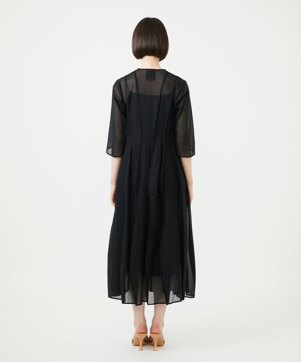 GDEGF21700 Sybilla(シビラ) パイピングフォルムドレス ブラック
