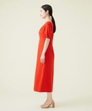 GDEGT21590 Sybilla(シビラ) 【SYBILLA DRESS】タックデザインフレアドレス＜レッド＞ レッド