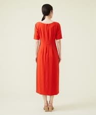 GDEGT21590 Sybilla(シビラ) 【SYBILLA DRESS】タックデザインフレアドレス＜レッド＞ レッド