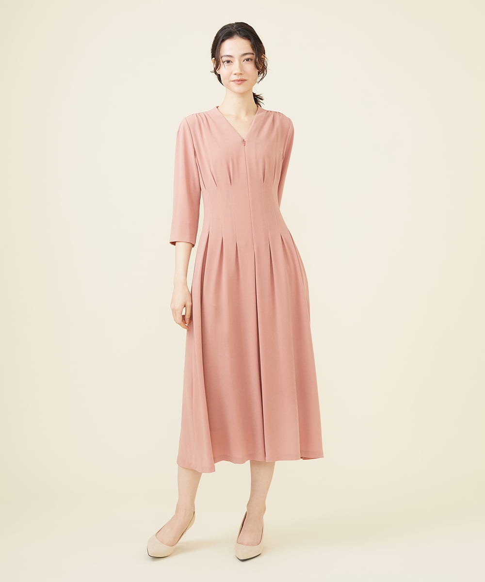 GDEGV22420 Sybilla タッキングデザインドレス（七分袖）