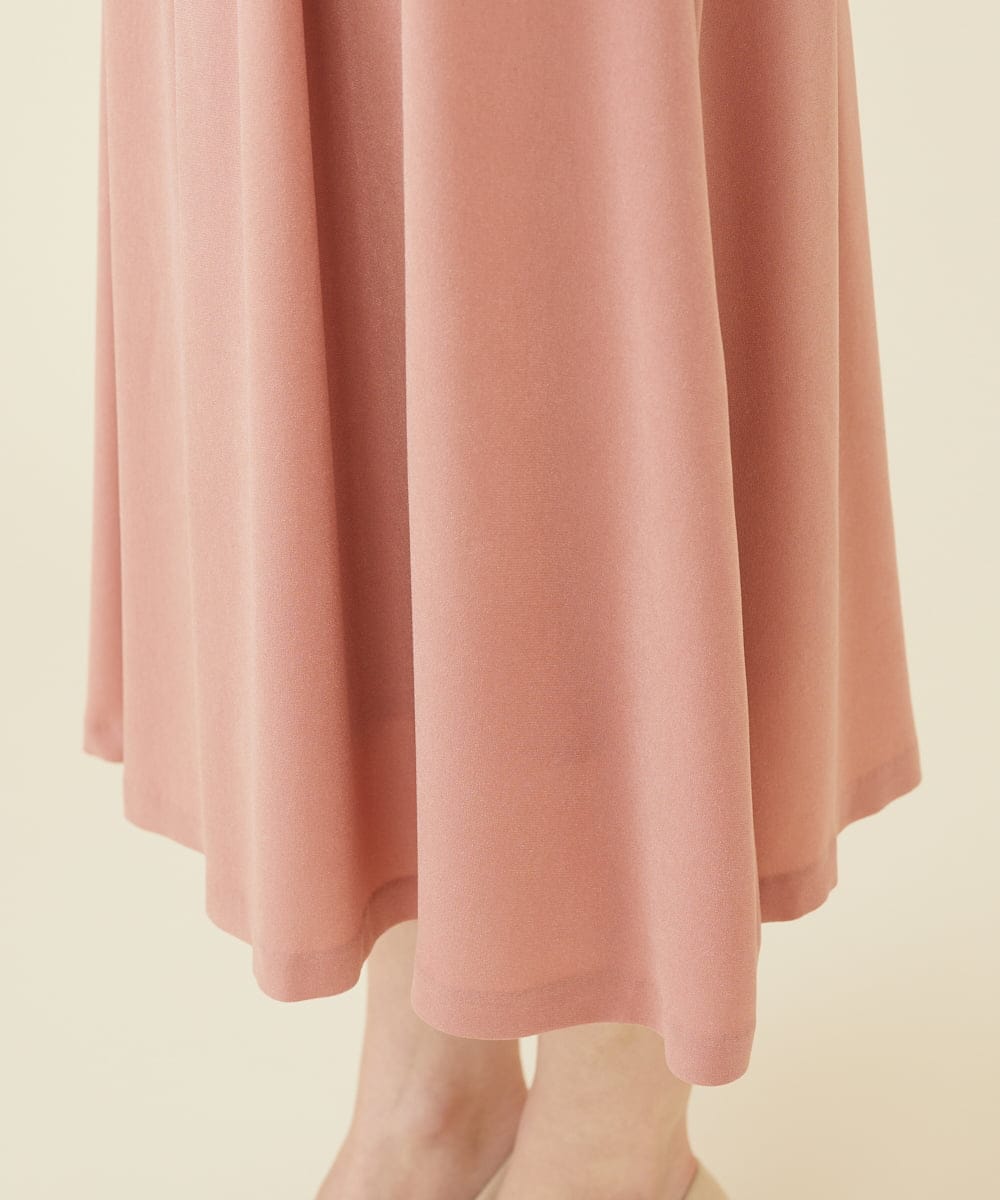 GDEGV22420 Sybilla(シビラ) タッキングデザインドレス（七分袖） ピンク