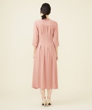 GDEGV22420 Sybilla(シビラ) タッキングデザインドレス（七分袖） ピンク