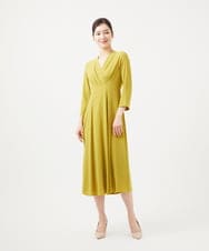 GDEHB85600 Sybilla(シビラ) ハイウエストカシュクールドレス イエロー