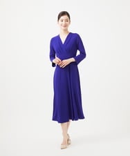 GDEHB85600 Sybilla(シビラ) ハイウエストカシュクールドレス ブルー