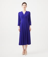 GDEHB85600 Sybilla(シビラ) ハイウエストカシュクールドレス ブルー