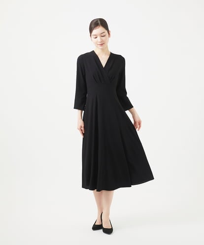 Sybilla(シビラ) ハイウエストカシュクールドレス ブラック/黒 36