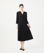 GDEHB85600 Sybilla(シビラ) ハイウエストカシュクールドレス ブラック