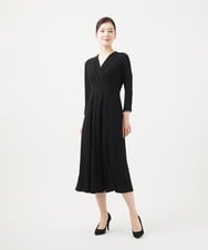 GDEHB85600 Sybilla(シビラ) ハイウエストカシュクールドレス ブラック