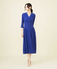 GDEHV22420 Sybilla(シビラ) タッキングデザインドレス ブルー