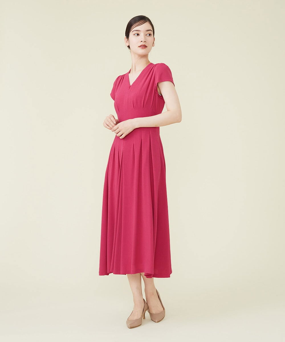 GDEJP21390 Sybilla(シビラ) タッキングデザインドレス ピンク