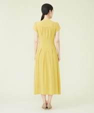 GDEJP21390 Sybilla(シビラ) 【ドラマ着用】タッキングデザインドレス イエロー