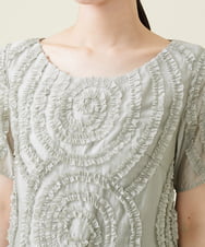 GDEJU73790 Sybilla(シビラ) サークル刺繍ドレス ライトグレー