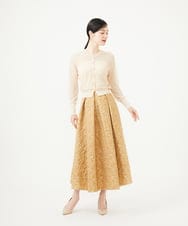 GDHAG31330 Sybilla(シビラ) フラワーフクレジャカードスカート ベージュ