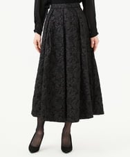 GDHAG31330 Sybilla(シビラ) フラワーフクレジャカードスカート ブラック
