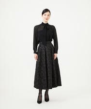 GDHAG31330 Sybilla(シビラ) フラワーフクレジャカードスカート ブラック