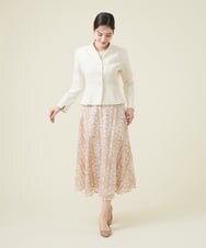 GDHET17690 Sybilla(シビラ) ケミカルフラワーレーススカート ベージュ