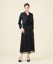GDHJW16690 Sybilla(シビラ) ラメチュールプリーツスカート ブラック