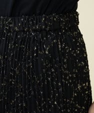 GDHJW16690 Sybilla(シビラ) ラメチュールプリーツスカート ブラック