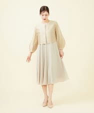 GDJAA01430 Sybilla(シビラ) デザインスリーブショートジャケット シャンパンゴールド