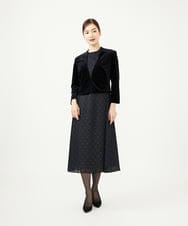 GDJAD81540 Sybilla(シビラ) トリアセベロアノーカラージャケット ブラック