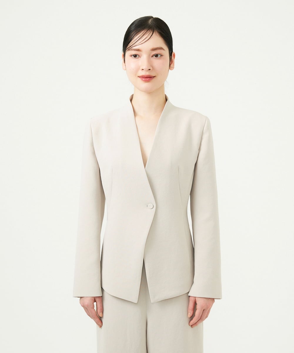 GDJGD04500 Sybilla(シビラ) Vネックジャケット グレージュ