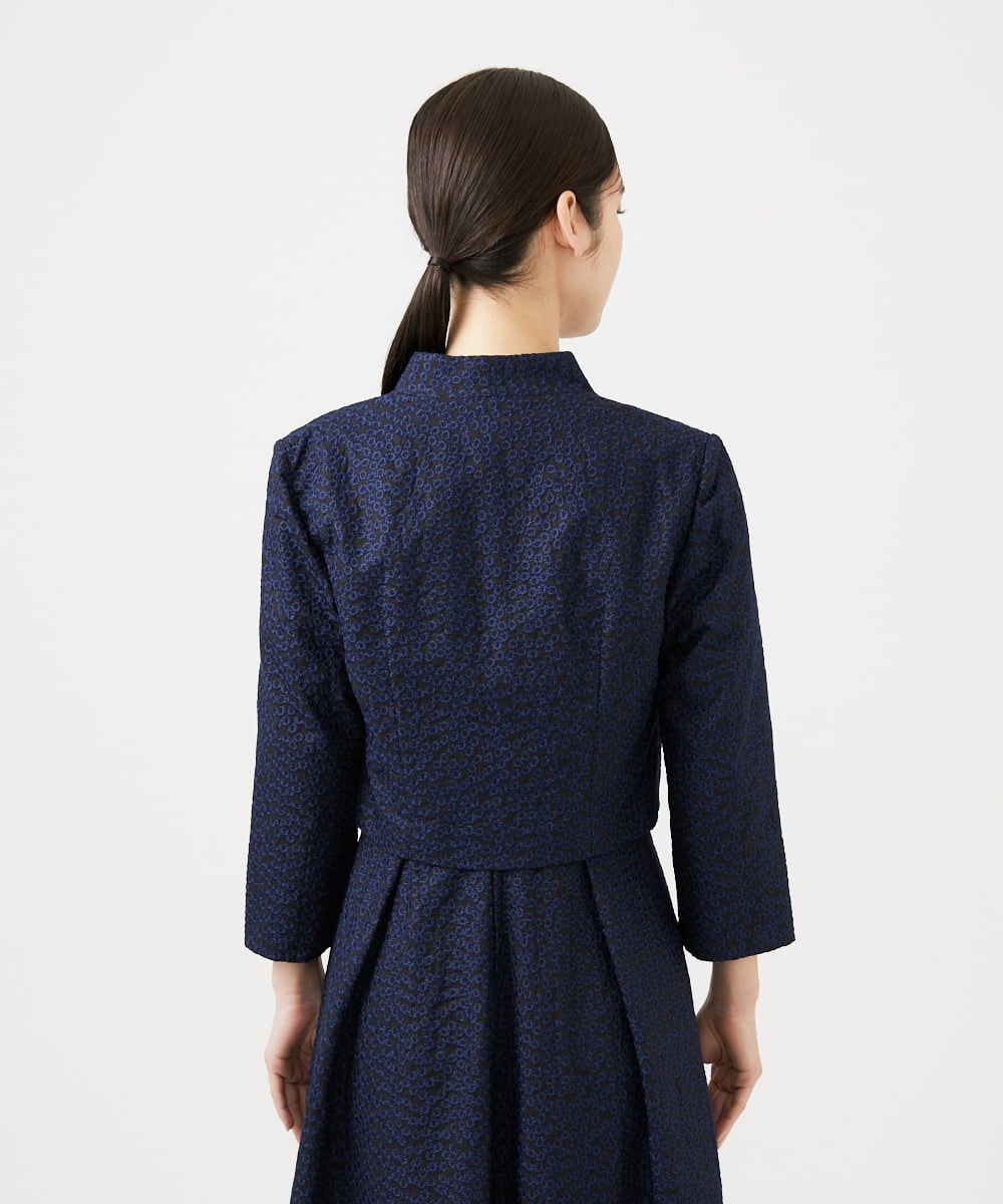 GDJGD84450 Sybilla(シビラ) フラワー総刺繡ボレロジャケット ネイビー